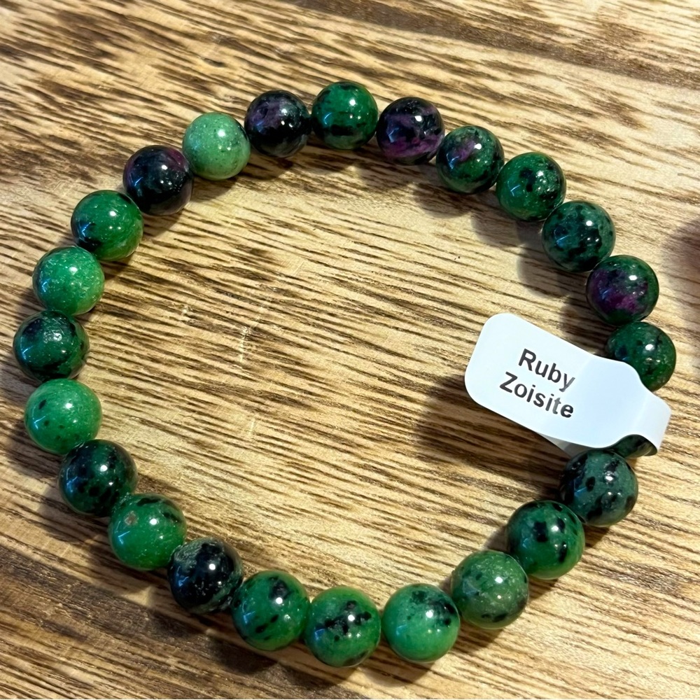 Ruby Zoisite Natural Healing Crystal Bracelet